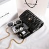 Spring Summer New Fashion Chain Shoulder Wrinkled Leather Bag Diamond Crossbody Bag Underarm Bag Women's Bag