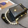 One-Shoulder Crossbody Korean Version Pearl Handbag Fashionable Simple Sweet Women's Bag Mobile Phone Bag