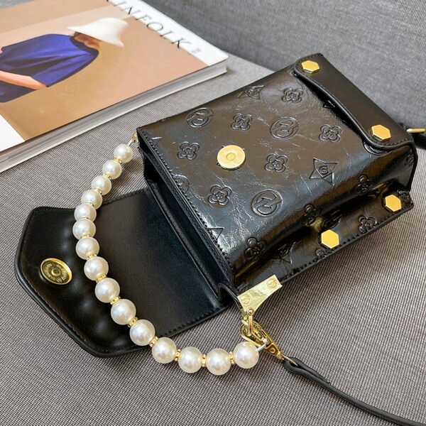 One-Shoulder Crossbody Korean Version Pearl Handbag Fashionable Simple Sweet Women's Bag Mobile Phone Bag