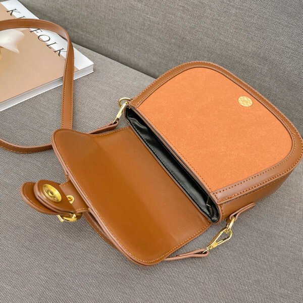 Saddle Bag Women's Korean Style Shoulder Messenger Bag Contrast Color Stitching Personality Versatile Fashion