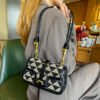 Light Luxury Niche Design Checkerboard Bag Women's Versatile Shoulder Bag Stylish Underarm Bag