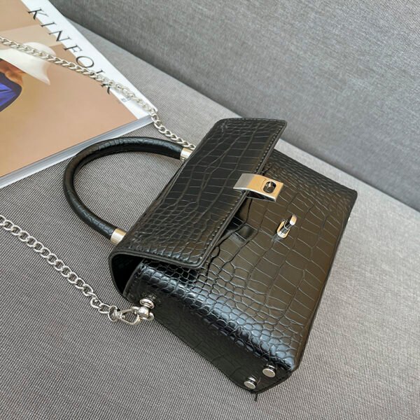 High-Grade Versatile Handbag Chain Bag Crocodile Pattern Small Square Bag Summer Fashion Small Bag Women's Shoulder Messenger Bag