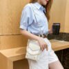 One-Shoulder Crossbody Korean Version Pearl Handbag Fashionable Simple Sweet Women's Bag Mobile Phone Bag