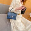 High-Grade Versatile Handbag Chain Bag Crocodile Pattern Small Square Bag Summer Fashion Small Bag Women's Shoulder Messenger Bag