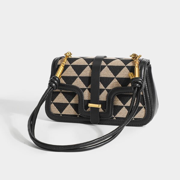 Light Luxury Niche Design Checkerboard Bag Women's Versatile Shoulder Bag Stylish Underarm Bag