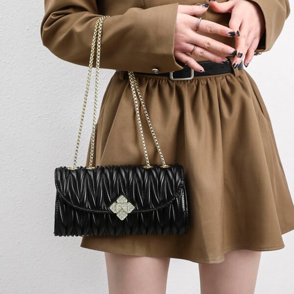 Single Shoulder Chain Bag Internet Celebrity High-End Texture Niche Women's Bag Fashion Trend Diamond Chain Bag