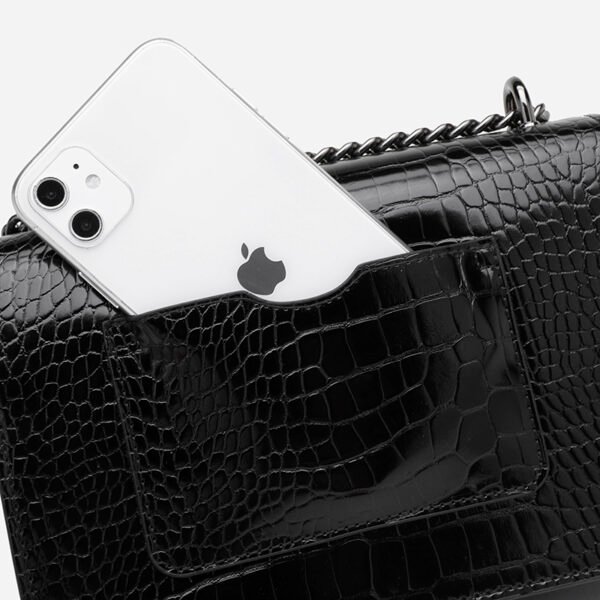 Crocodile Pattern Small Chanel Style Handbag