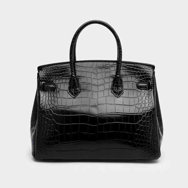 Platinum Crocodile Pattern Shoulder Bag