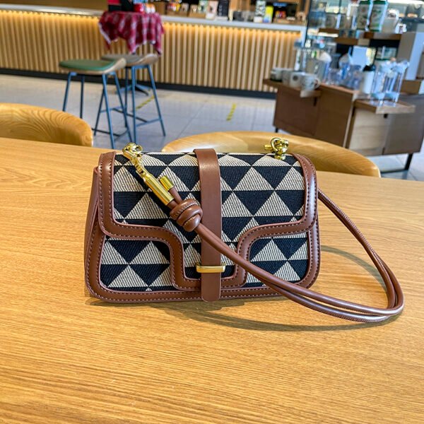 Light Luxury Niche Design Checkerboard Bag Women's Versatile Shoulder Bag Stylish Underarm Bag
