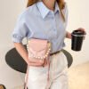 One-Shoulder Crossbody Korean Version Pearl Handbag Fashionable Simple Sweet Women's Bag Mobile Phone Bag