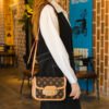 主图 (36) Retro Design Pu Horsebit Saddle Bag Old Flower Women's Bag Single Shoulder Cross-Border Bag Messenger Bag Bags Women's Bag
