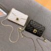 Lattice Small Gold Ball Chain Bag Simple Fashion Messenger Bag Female Trendy Daily Versatile Small Square Bag