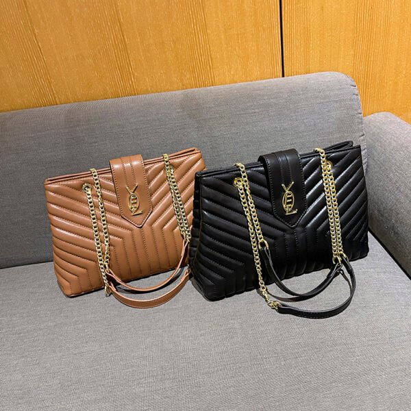 V-Grain Tote Bag Ladies Bag Women's Bag Wholesale Women's Messenger Bag Large Capacity Embroidered Shoulder Bag