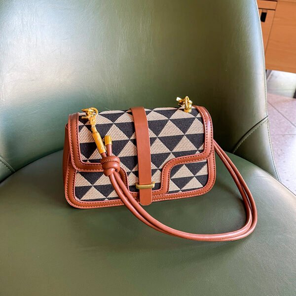 Light Luxury Niche Design Checkerboard Bag Women's Versatile Shoulder Bag Stylish Underarm Bag
