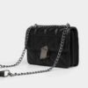 Early Fall New Senior Texture Commuter Small Square Bag Diamond Lattice Black Chain Shoulder Bag Versatile Diagonal Cross Bag