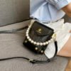 One-Shoulder Crossbody Korean Version Pearl Handbag Fashionable Simple Sweet Women's Bag Mobile Phone Bag