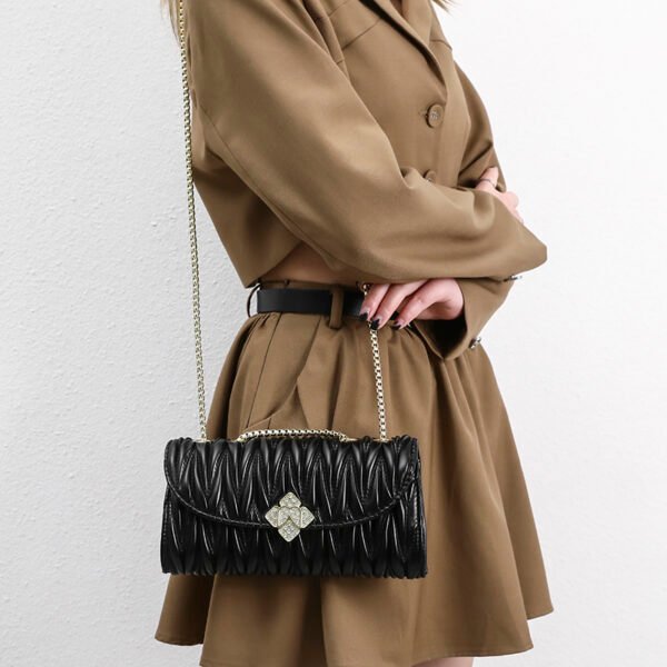 Single Shoulder Chain Bag Internet Celebrity High-End Texture Niche Women's Bag Fashion Trend Diamond Chain Bag