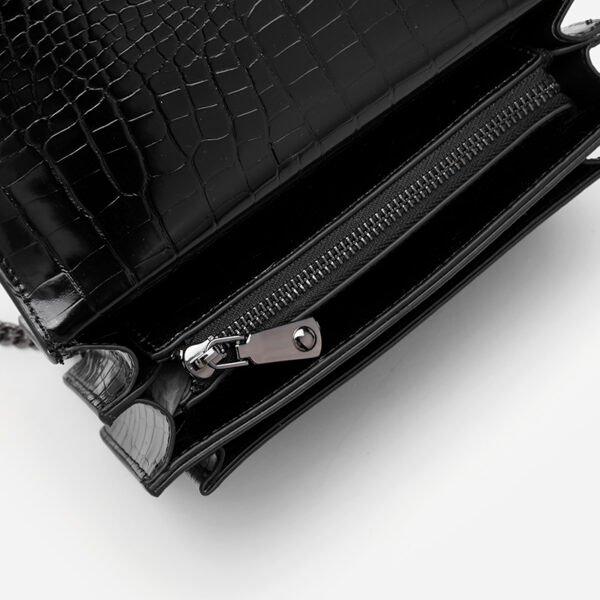 Crocodile Pattern Small Chanel Style Handbag