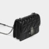 Early Fall New Senior Texture Commuter Small Square Bag Diamond Lattice Black Chain Shoulder Bag Versatile Diagonal Cross Bag