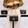 Spring Summer New Fashion Chain Shoulder Wrinkled Leather Bag Diamond Crossbody Bag Underarm Bag Women's Bag
