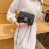 Diamond Embroidery Bag Autumn And Winter Retro New Women's Bag Popular Chain Messenger Bag Fashionable Small Square Bag