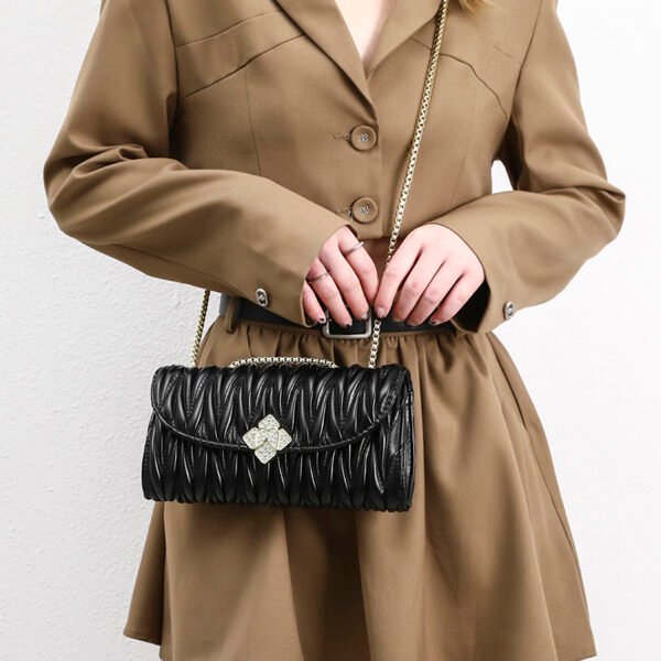 Single Shoulder Chain Bag Internet Celebrity High-End Texture Niche Women's Bag Fashion Trend Diamond Chain Bag