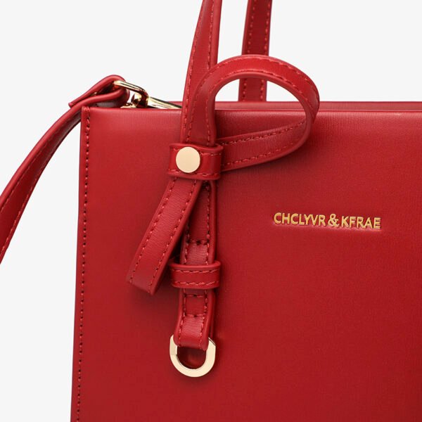 Platinum Crocodile Pattern Shoulder Bag