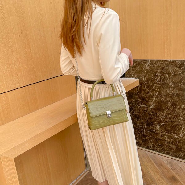 High-Grade Versatile Handbag Chain Bag Crocodile Pattern Small Square Bag Summer Fashion Small Bag Women's Shoulder Messenger Bag