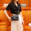 Cross-Border Diamond Chain Messenger Bag Women's Retro One-Shoulder Underarm Bag High-End Handbag