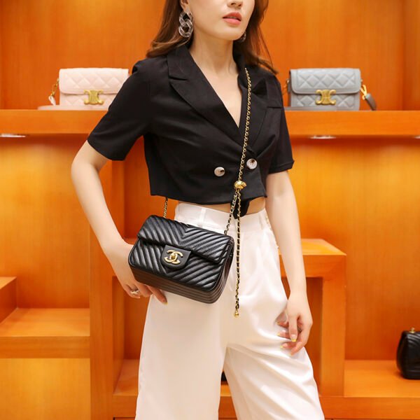 Women's Bags Cross-Border New Tide Small Fragrant Wind Diamond Lattice Shoulder Bag Hundred Chain Crossbody Bag Female Shoulder