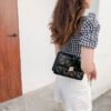 Early Fall New Senior Texture Commuter Small Square Bag Diamond Lattice Black Chain Shoulder Bag Versatile Diagonal Cross Bag