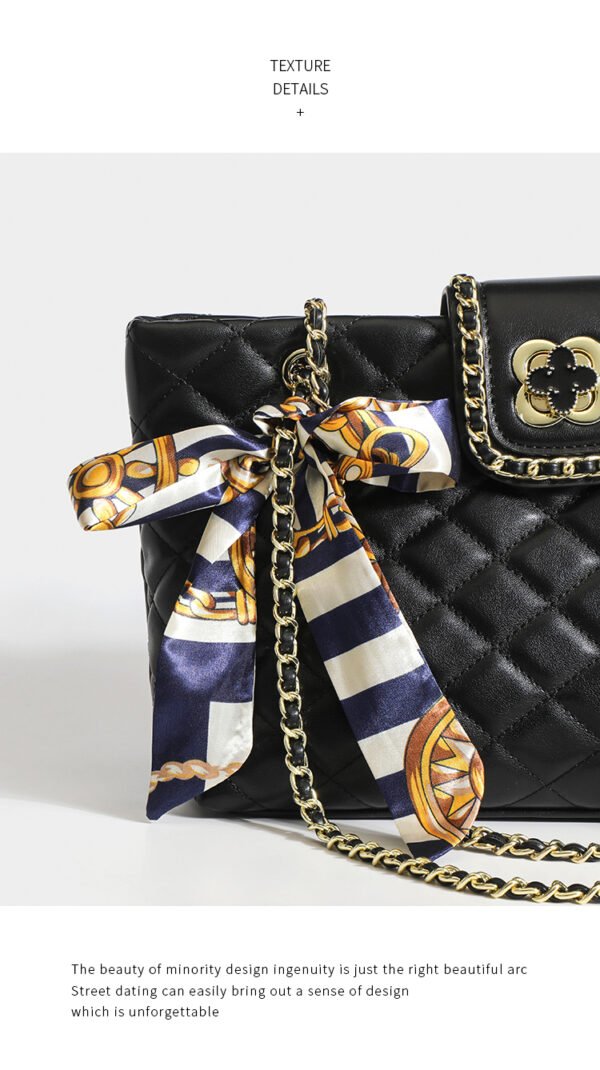 Simple Diamond Embroidery Underarm Bag For Women, New Cross-Border Lock Shoulder Bag, Large Capacity Chain Handbag Messenger Bag