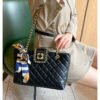Simple Diamond Embroidery Underarm Bag For Women, New Cross-Border Lock Shoulder Bag, Large Capacity Chain Handbag Messenger Bag