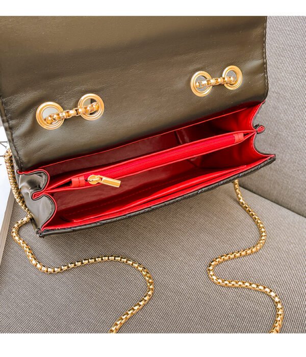 Women's Crossbody Bag Diamond Chain Bag Versatile Single Shoulder Female College Student Small Square Bag