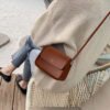 New Arrival Women’s Genuine Leather Saddle Shoulder Bag – Minimalist Style for the Modern Commute