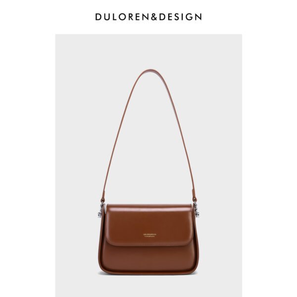 New Arrival Women’s Genuine Leather Saddle Shoulder Bag – Minimalist Style for the Modern Commute