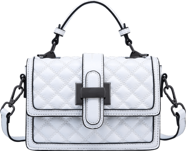 2025 New Arrival Women’s Genuine Leather Quilted Crossbody Bag – Street-Style Elegance for Summer