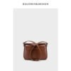 New Arrival Women’s Genuine Leather Saddle Shoulder Bag – Minimalist Style for the Modern Commute