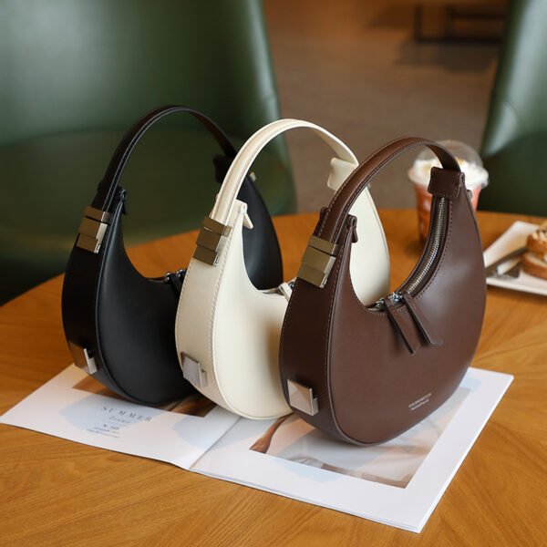 2025 New Korean-Style Minimalist Crescent Shoulder Bag – Sleek Everyday Underarm Purse for Effortless Chic