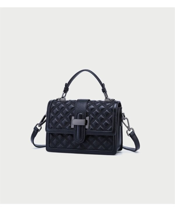 2025 New Arrival Women’s Genuine Leather Quilted Crossbody Bag – Street-Style Elegance for Summer