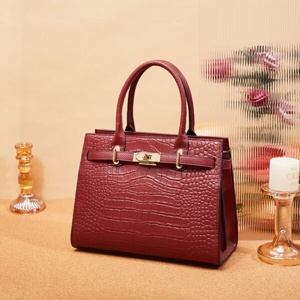 9.2300159 2025 New Arrival Women’s Genuine Leather Top-Handle Handbag – Elegant & Functional for Everyday Sophistication