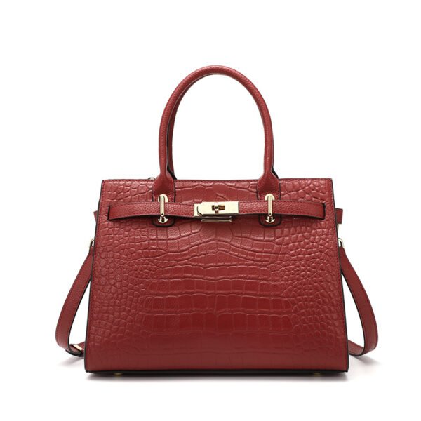 BW7A4558 2025 New Arrival Women’s Genuine Leather Top-Handle Handbag – Elegant & Functional for Everyday Sophistication