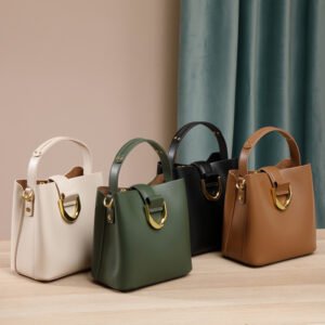 主图 (13) 2025 New Women’s Genuine Leather Bucket Bag – Spacious, Chic & Perfectly Designed for Spring/Summer Life