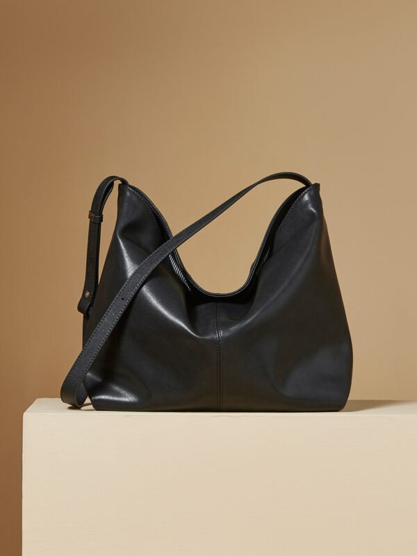 Genuine Leather Large Capacity Commuter Shoulder & Crossbody Bag