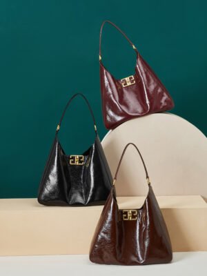 Premium Classic Leather Shoulder Bag – Large Capacity Cowhide Tote