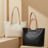 3 Leather Woven Tote Bag | Large Capacity Shoulder Bag