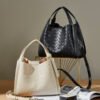 Leather Bucket Bag | Genuine Cowhide Shoulder Crossbody Bag