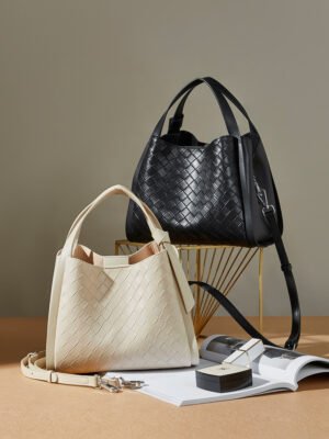 Leather Bucket Bag | Genuine Cowhide Shoulder Crossbody Bag