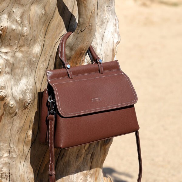 Genuine Leather Vintage Tote Bag — Large Capacity Shoulder & Handbag