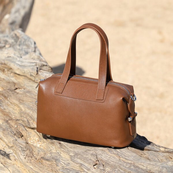 Genuine Leather Boston Bag — Vintage Large Capacity Handbag